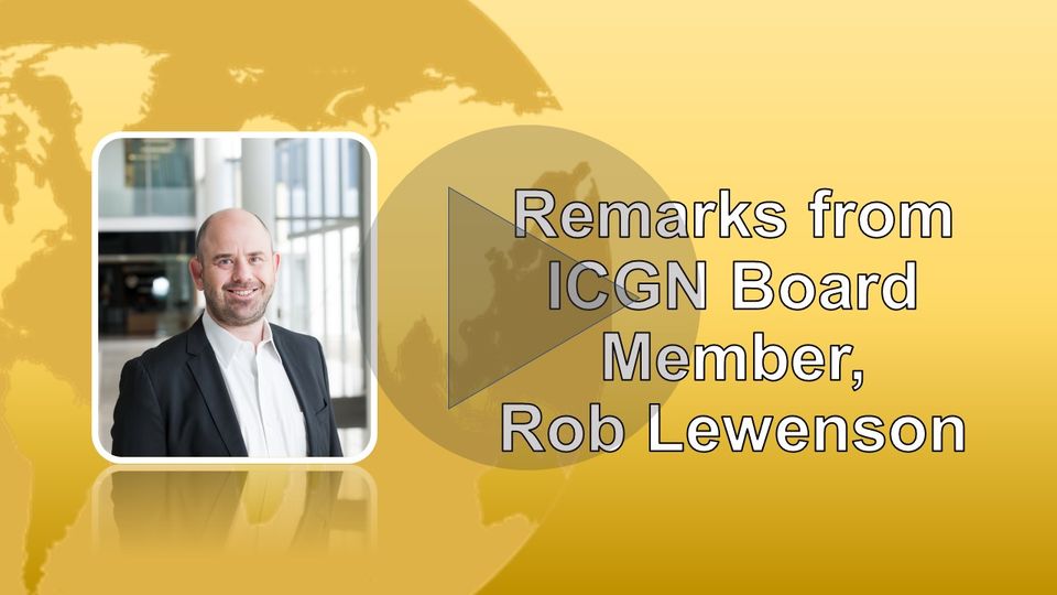 Rob Lewenson - Remarks for ICGN Awards 2023